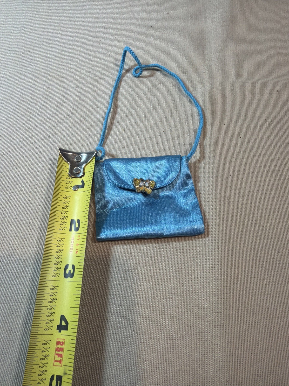 American Girl Today Butterfly Brocade Satin Purse Blue Pouch Doll Accessory