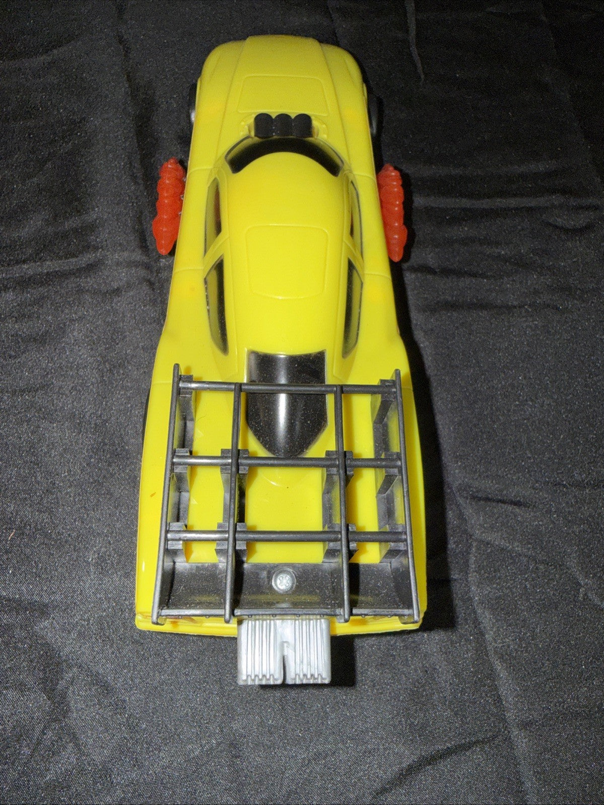 Vintage 2FAST4U Yellow Monster Truck Funny Car Trailer Combo Sounds WORKS