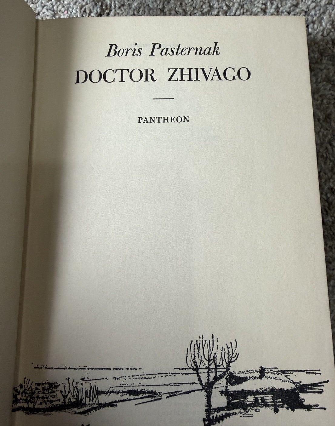 Vintage Doctor Zhivago 1957 Boris Pasternak Pantheon 20th Printing Hardcover