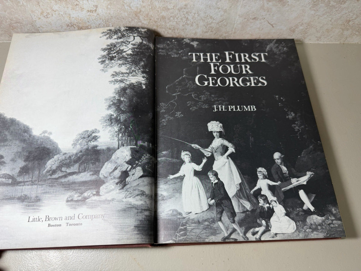 The First Four Georges JH Plumb 1975 Illustrated Hardcover British History DJ