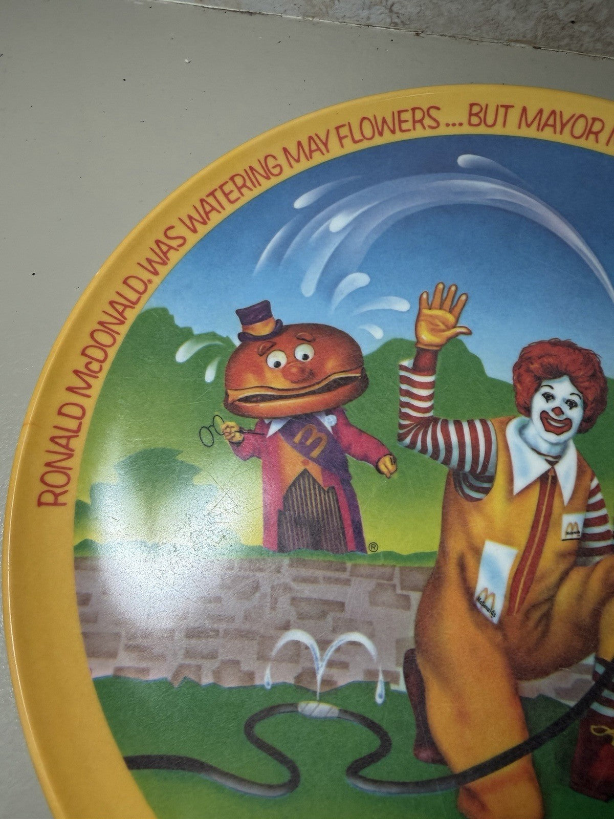 Vintage 1977 McDonalds Ronald Mayor McCheese Melamine Serving Tray Plate