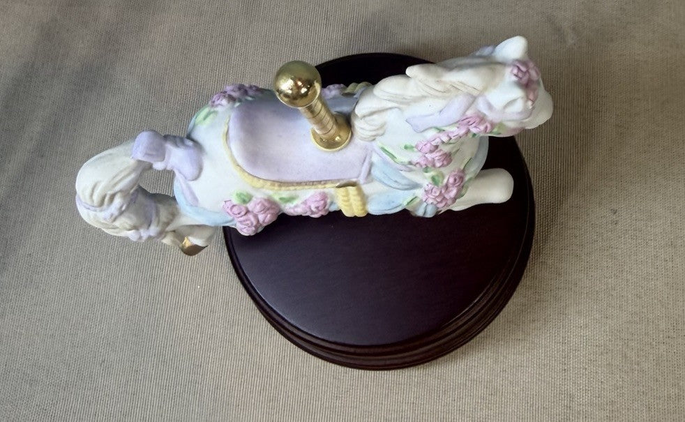 Vintage San Francisco Music Box Carousel Horse Somewhere Out There Porcelain VTG