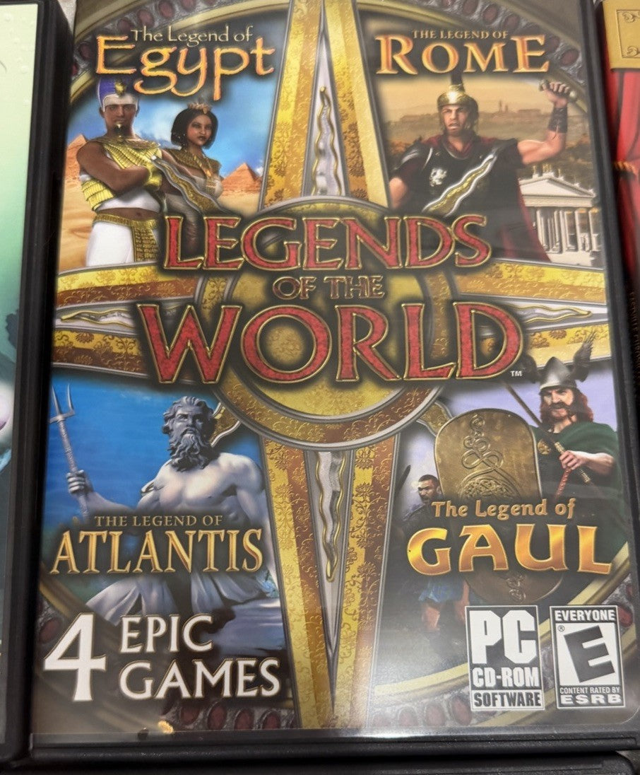 PC CD ROM Casual Game Lot 6 Mahjong Luxor Deep Blue Sea Legends Empires Windows
