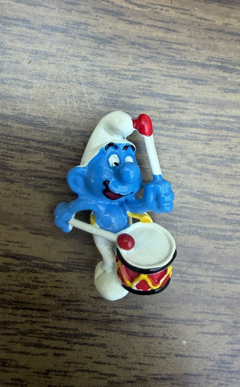 Vintage Smurfs Enamel Pin Brooch Lot Peyo Papa Smurf Smurfette Characters 1980s
