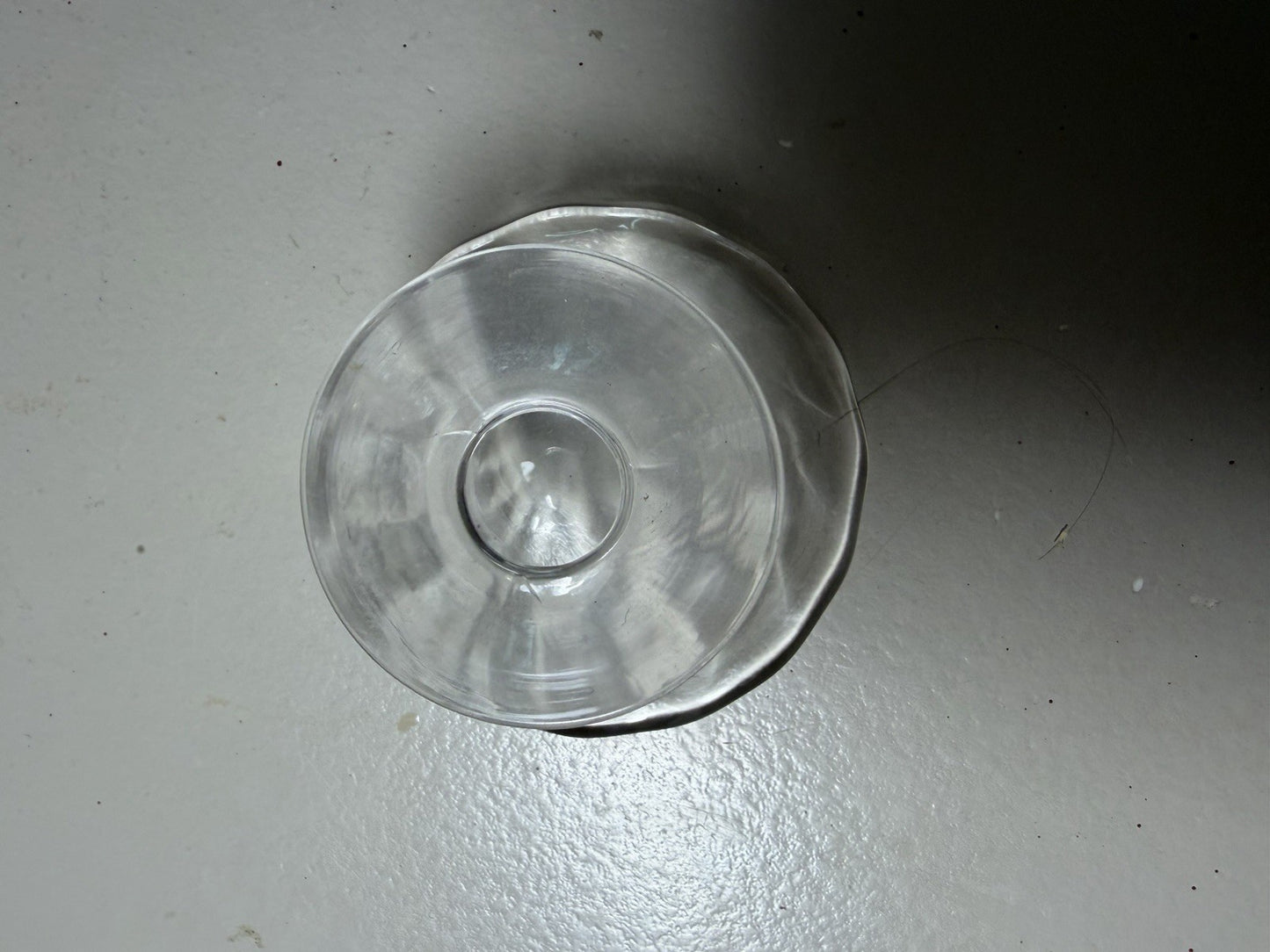 Vintage Clear Pressed Glass Open Salt Cellars Dips Set 8 Footed Fluted Bowls