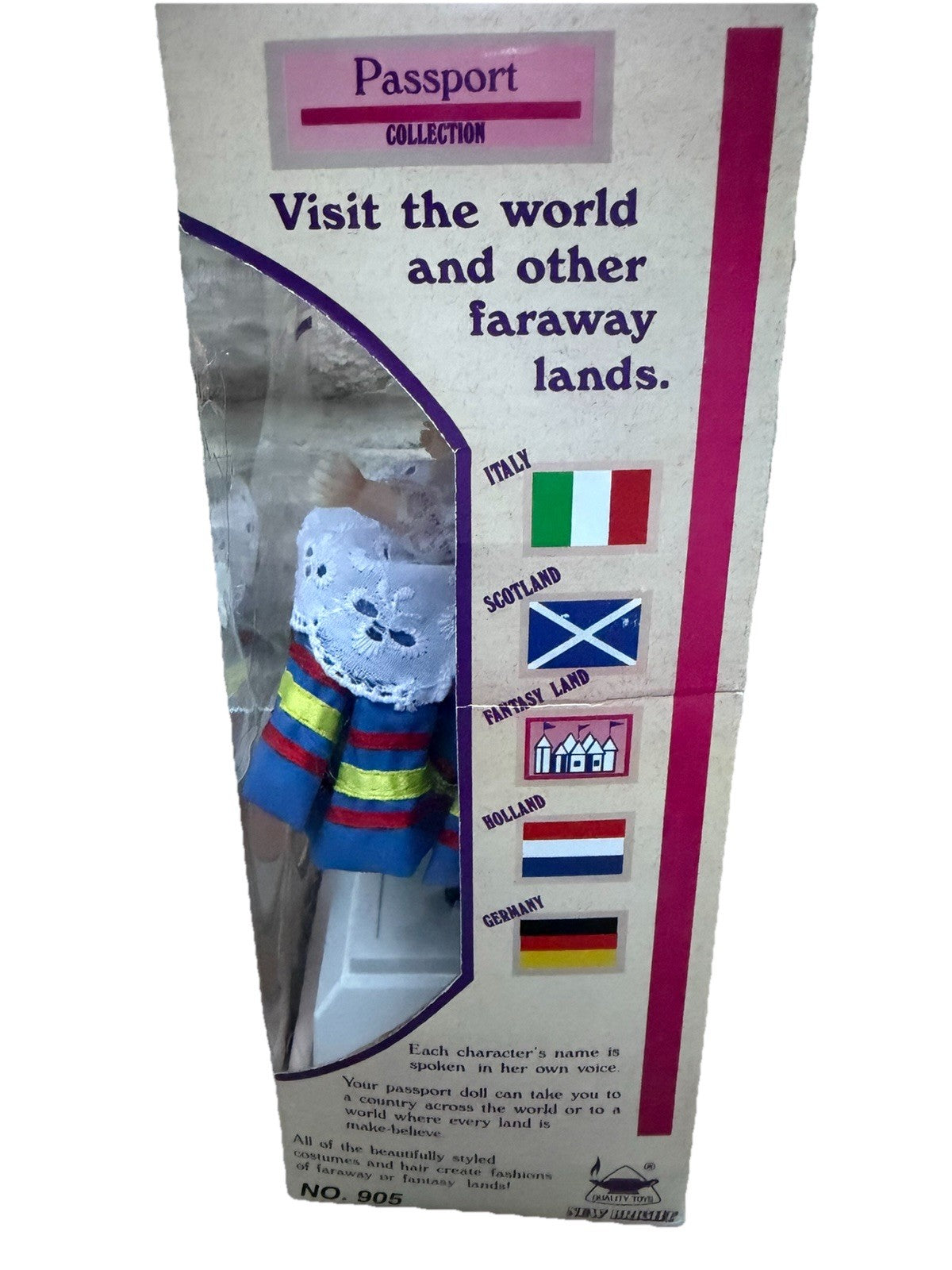 Vintage 1993 Passport To Italy Sleepy Eye Doll 7" Talking Doll Toy NEW IN BOX