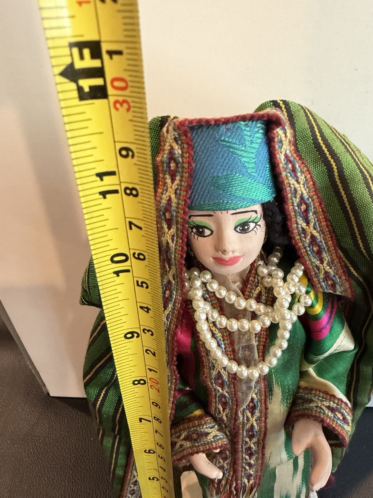 Handcrafted Central Asian Folk Costume Doll Traditional Textile Souvenir Display