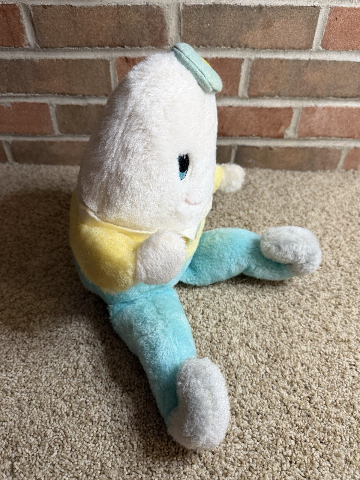 Vintage 1950s 1960s Douglas Humpty Dumpty Plush Rattle Nursery Rhyme Toy