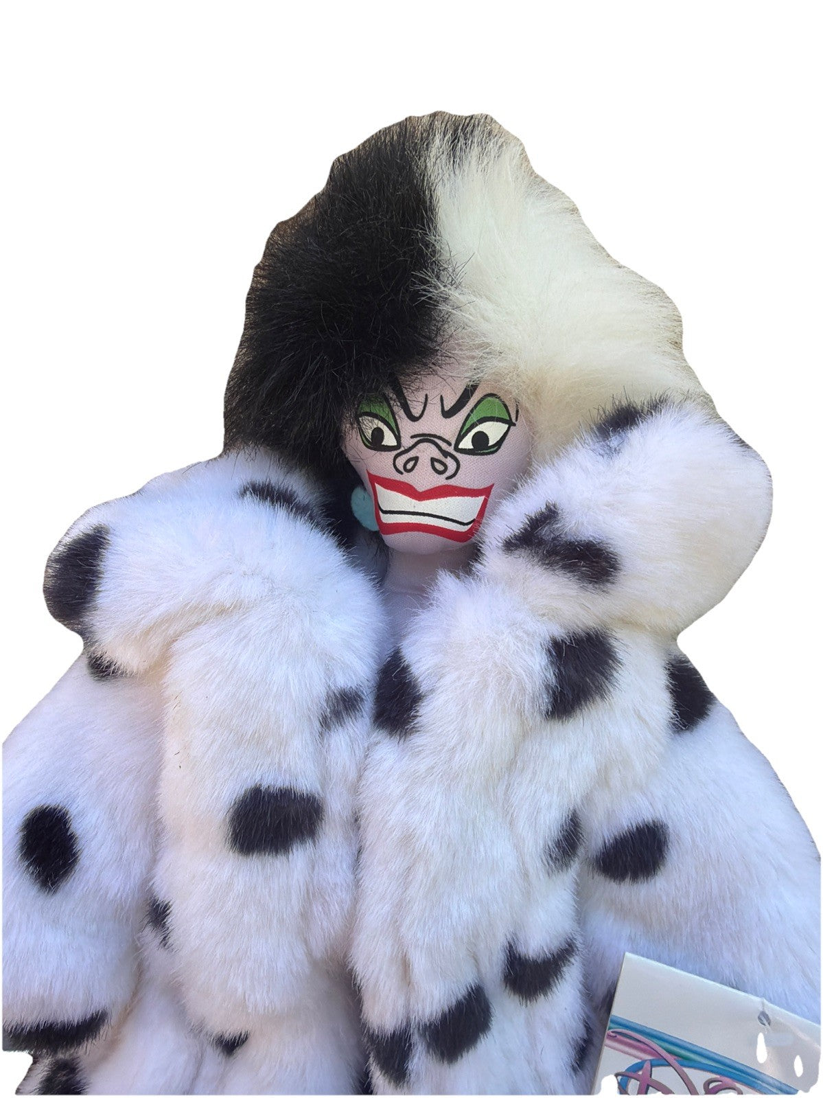Vintage Disney Store Cruella De Vil Rag Doll 18" 101 Dalmatians NWT