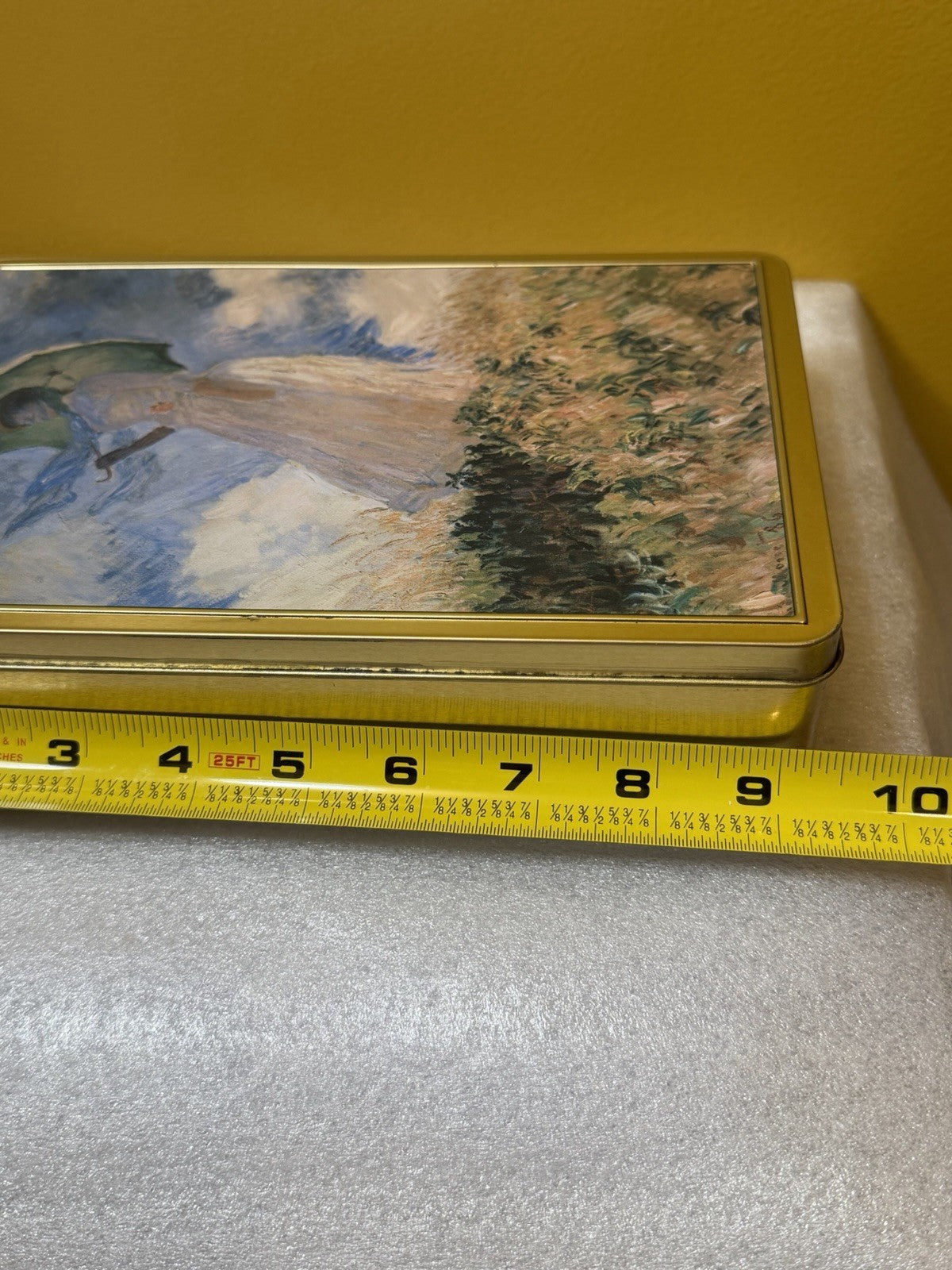 Vintage Stollwerck Claude Monet Woman With Parasol Chocolate Tin Germany Art Box