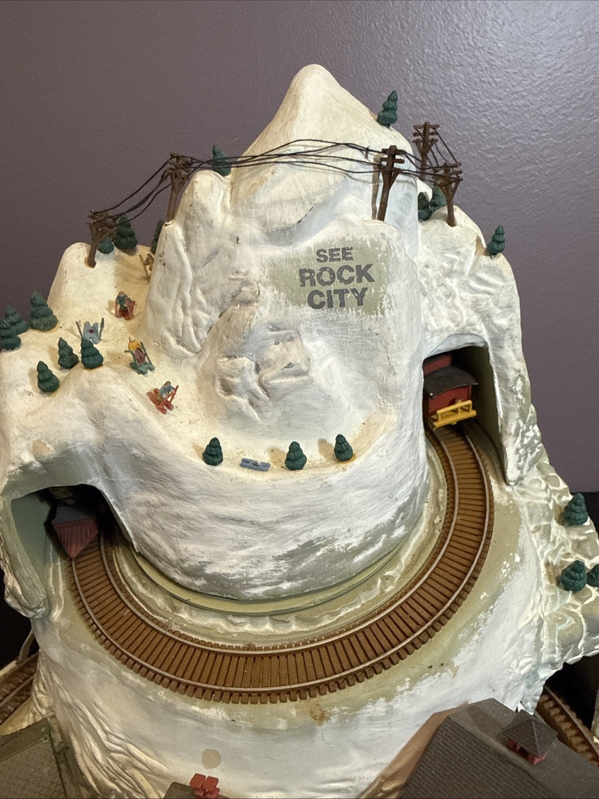 Enesco Rock City Christmas Town Winter Wonderland Music Box Trains- Works