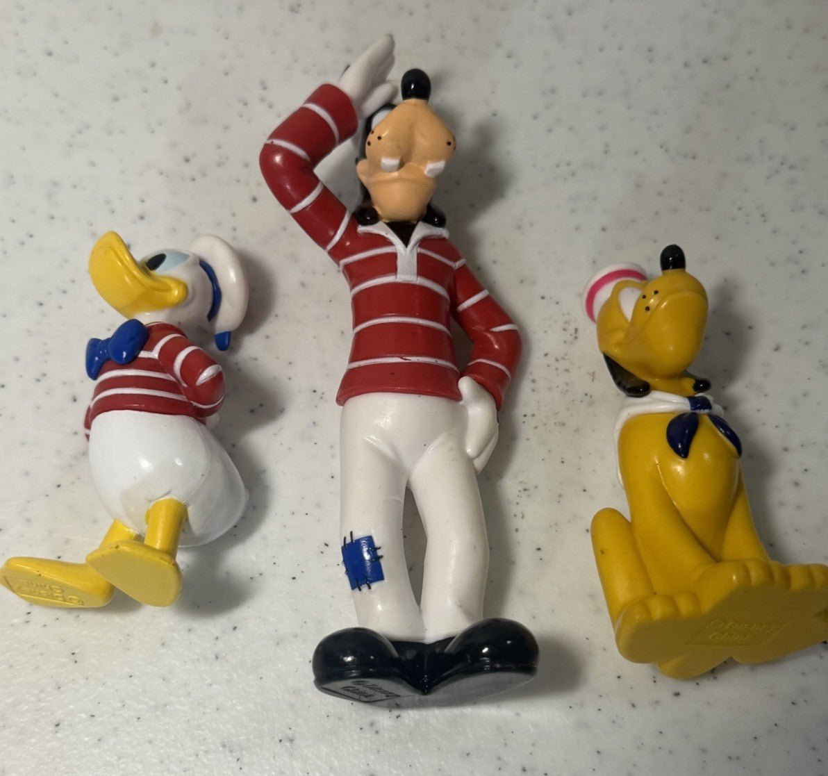 Disney Sailor Figure Lot Goofy Donald Duck Pluto Nautical PVC Toy Set of Three