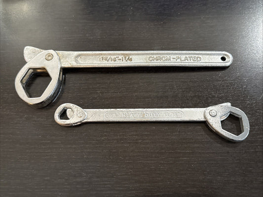 Lot Of 2 Vintage Multi Size Wrench Tools 7 or 8 to 1 and 1 4 plus 23 to 32 and 3