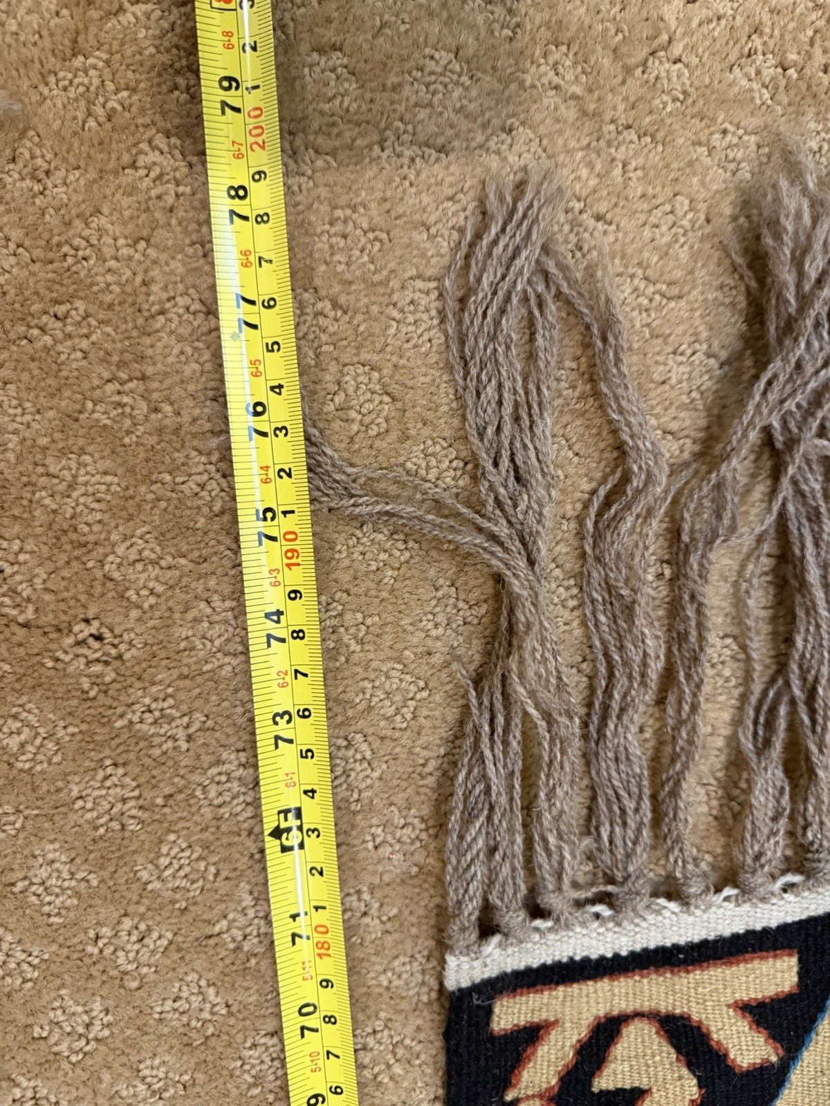 Vintage Turkish Kilim Flat Weave Rug Runner Geometric Tribal Wool Fringe Handmad