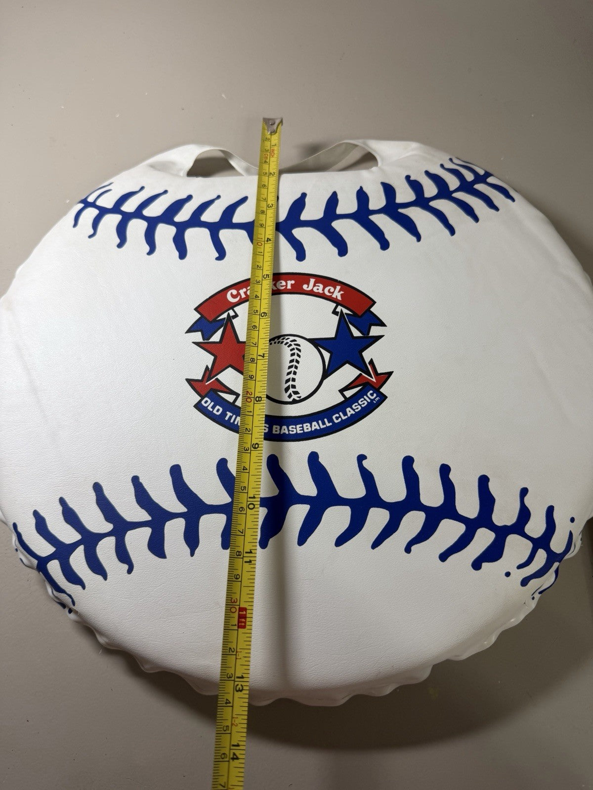 Vintage Cracker Jack Old Timers Baseball Classic Vinyl Stadium Seat Cushion 14 I