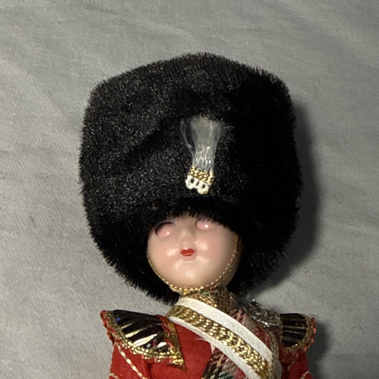 Vintage Toy Soldier Dolls Sleepy Eyes Kilt Hard Plastic Set of 2