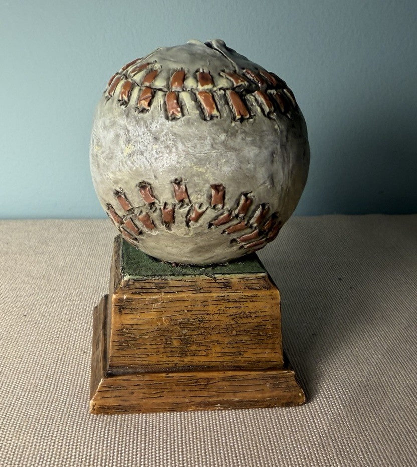 Vintage Commemorative Baseball Trophy Figurine Desk Display C 1936 Baseball