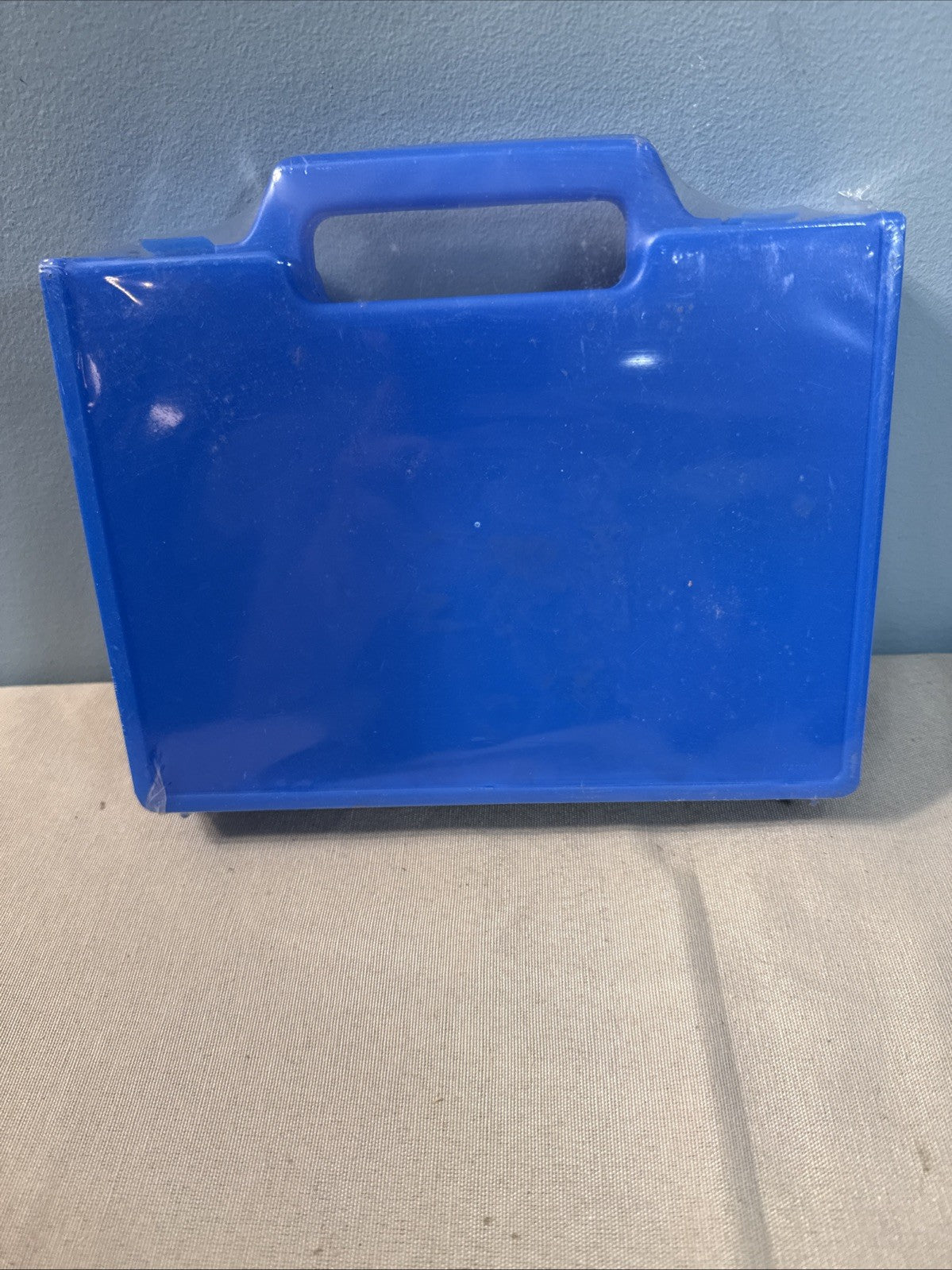 Vintage 1990 The Simpsons School Supply Box Blue Pencil Ruler Address Book Case