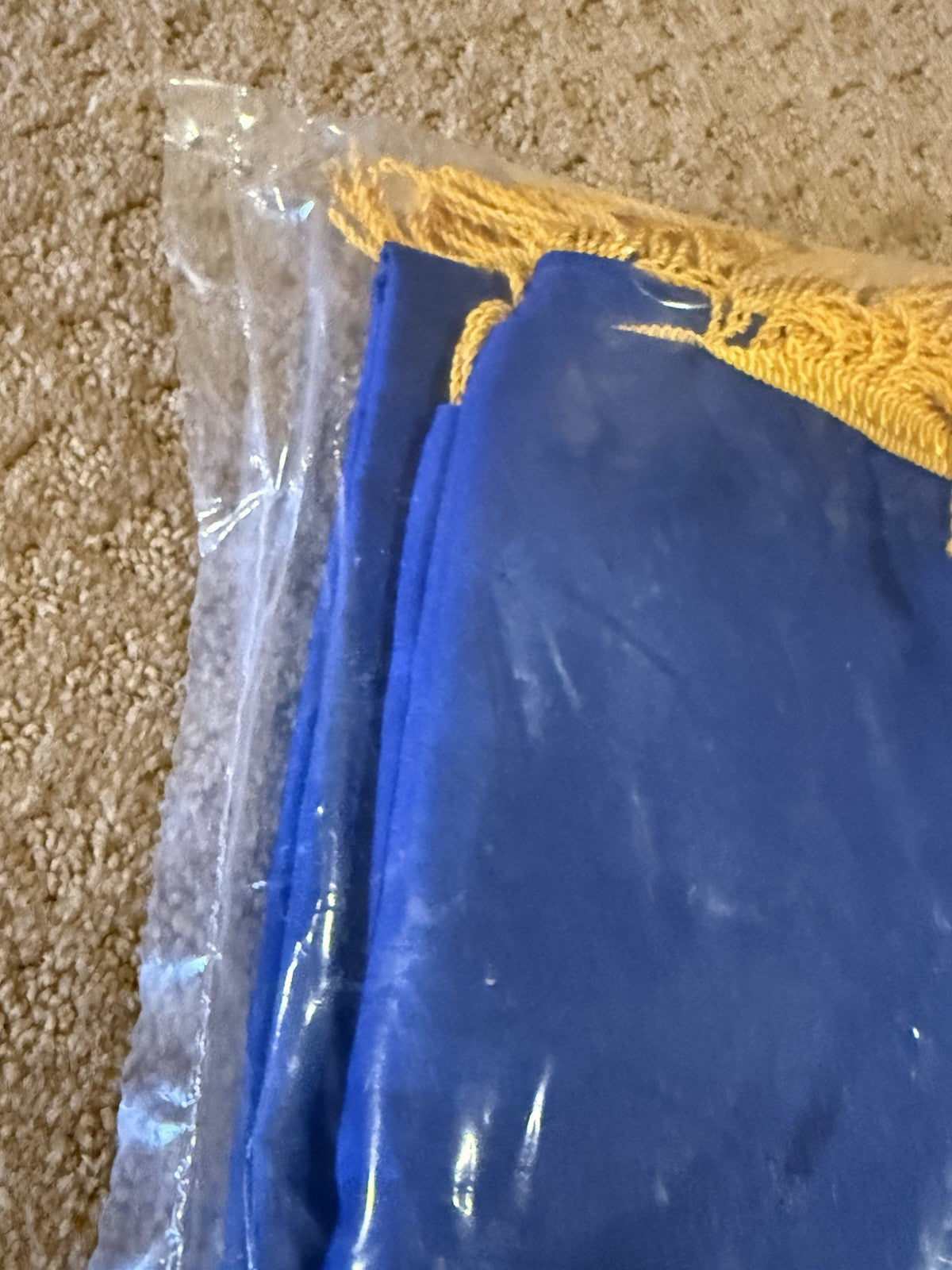 Vintage US Air Force Brigadier General Flag, One Star, 2 Sided, Gold Fringe