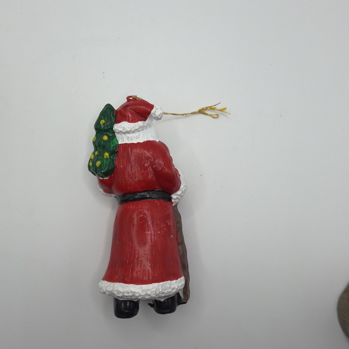 Vintage Santa Claus Ornament Christmas Plastic 4 Inch