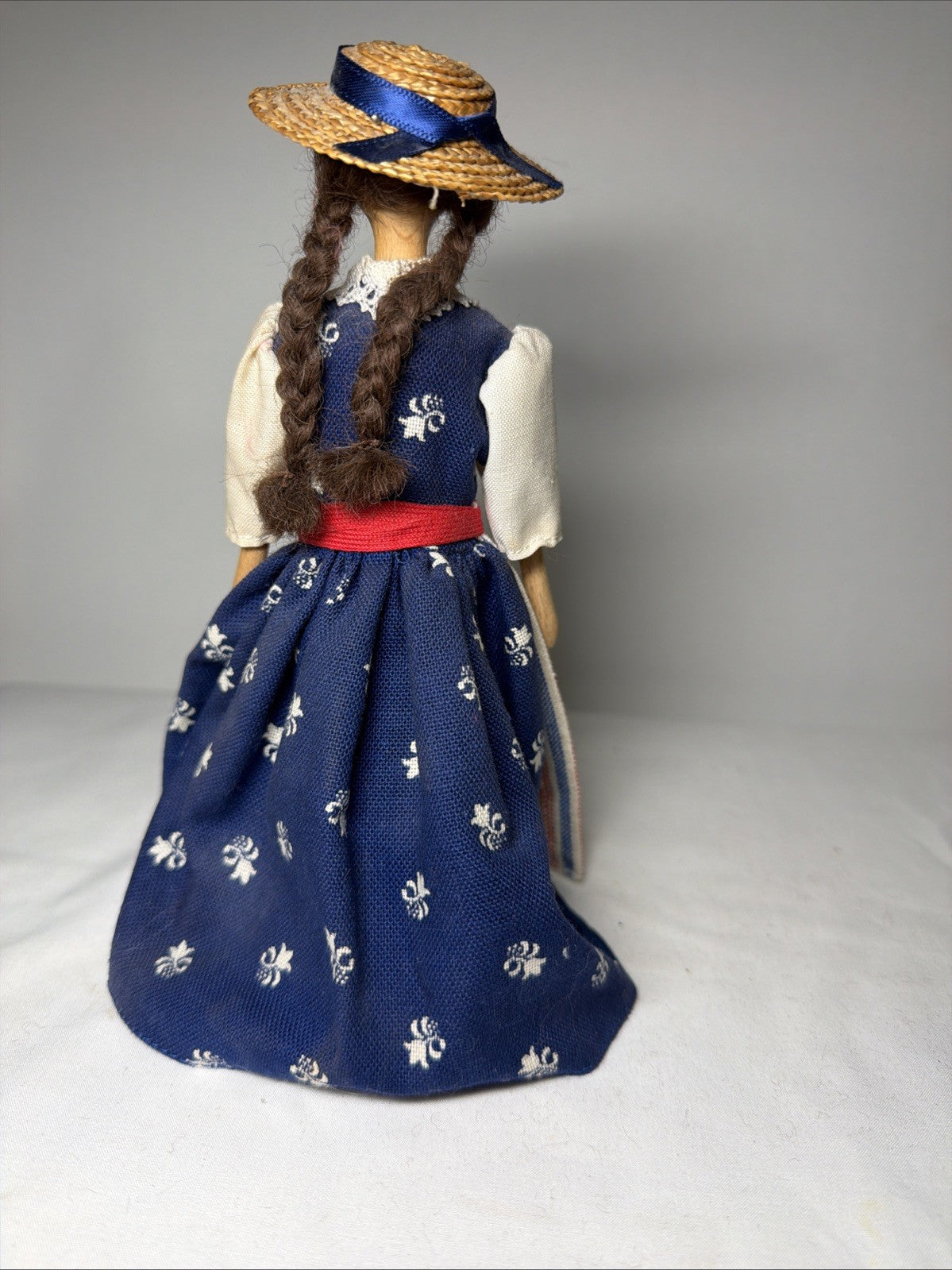 Vintage Handcrafted Wooden Doll Turned Wood Figurine 7.5 Inch