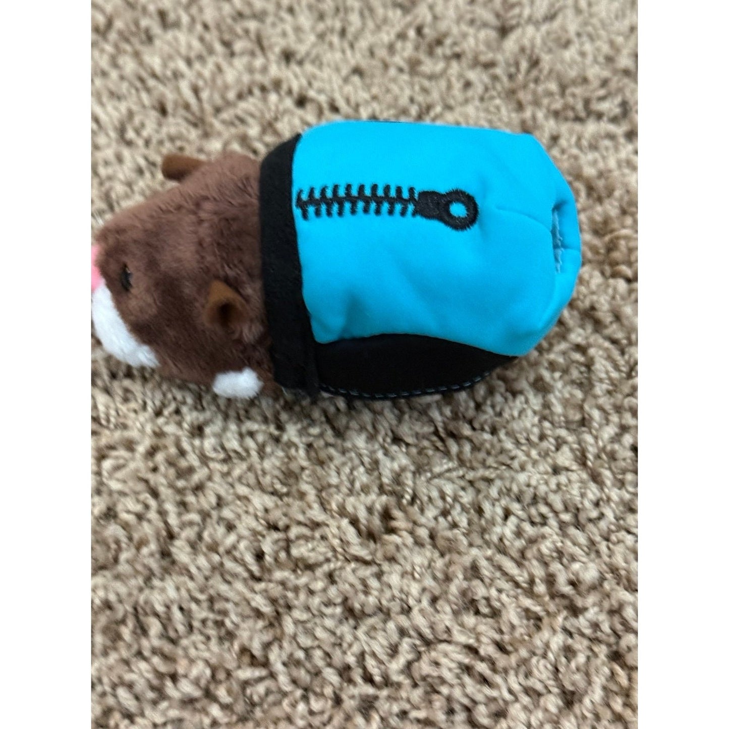 Zhu Zhu Pets Lot of 2 Plush Hamsters With Blue Jackets, Cute Pair, Preowned
