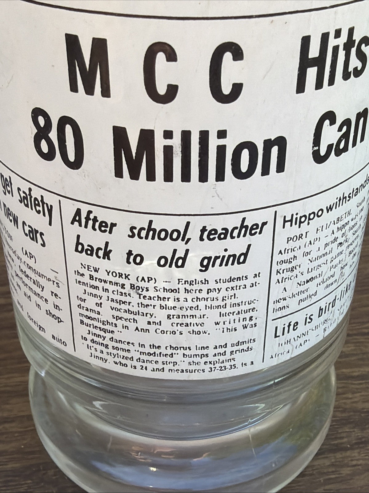 Vintage Star Gazette Heavy Glass Mug Set MCC Hits First 80 Million Lot 2