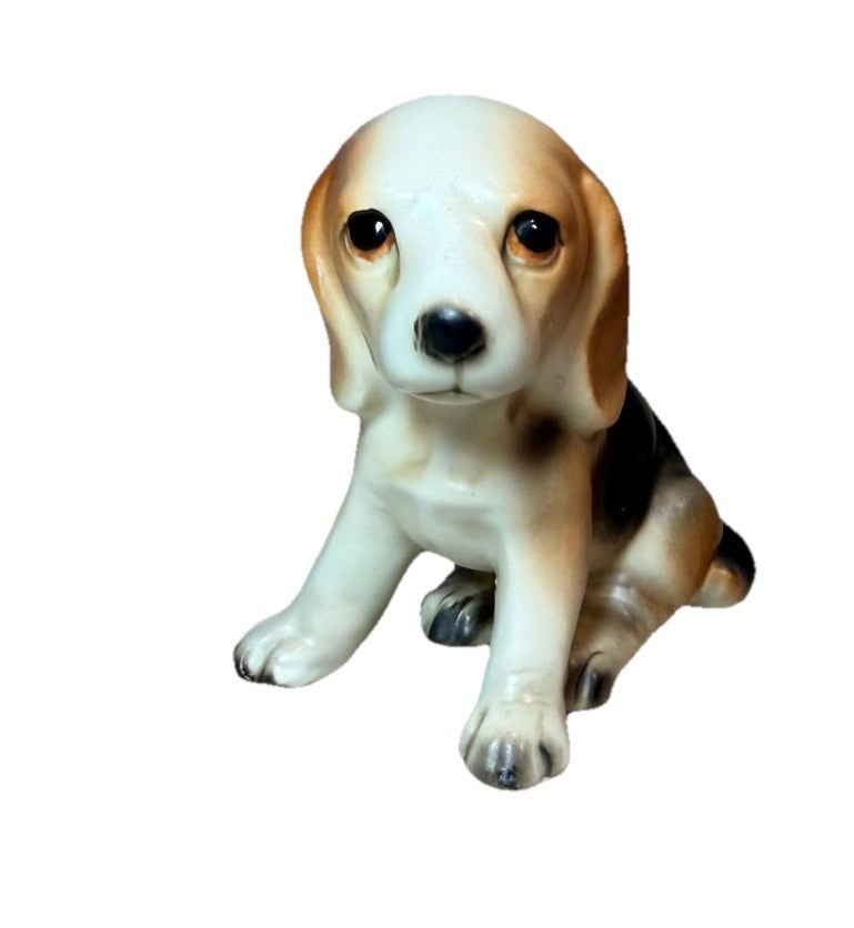 Vintage Inarco Porcelain Beagle Puppy Figurine E2074 Dog Statue 2.5”