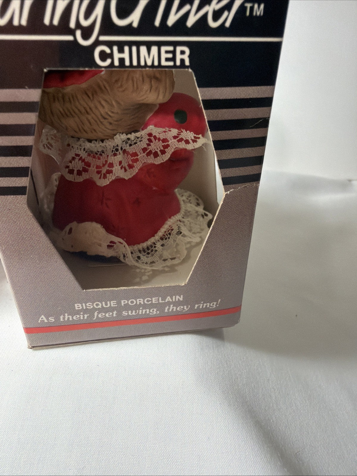 Vintage Jasco Caring Critters Bell Chimers Mommy Mouse Cat Baby