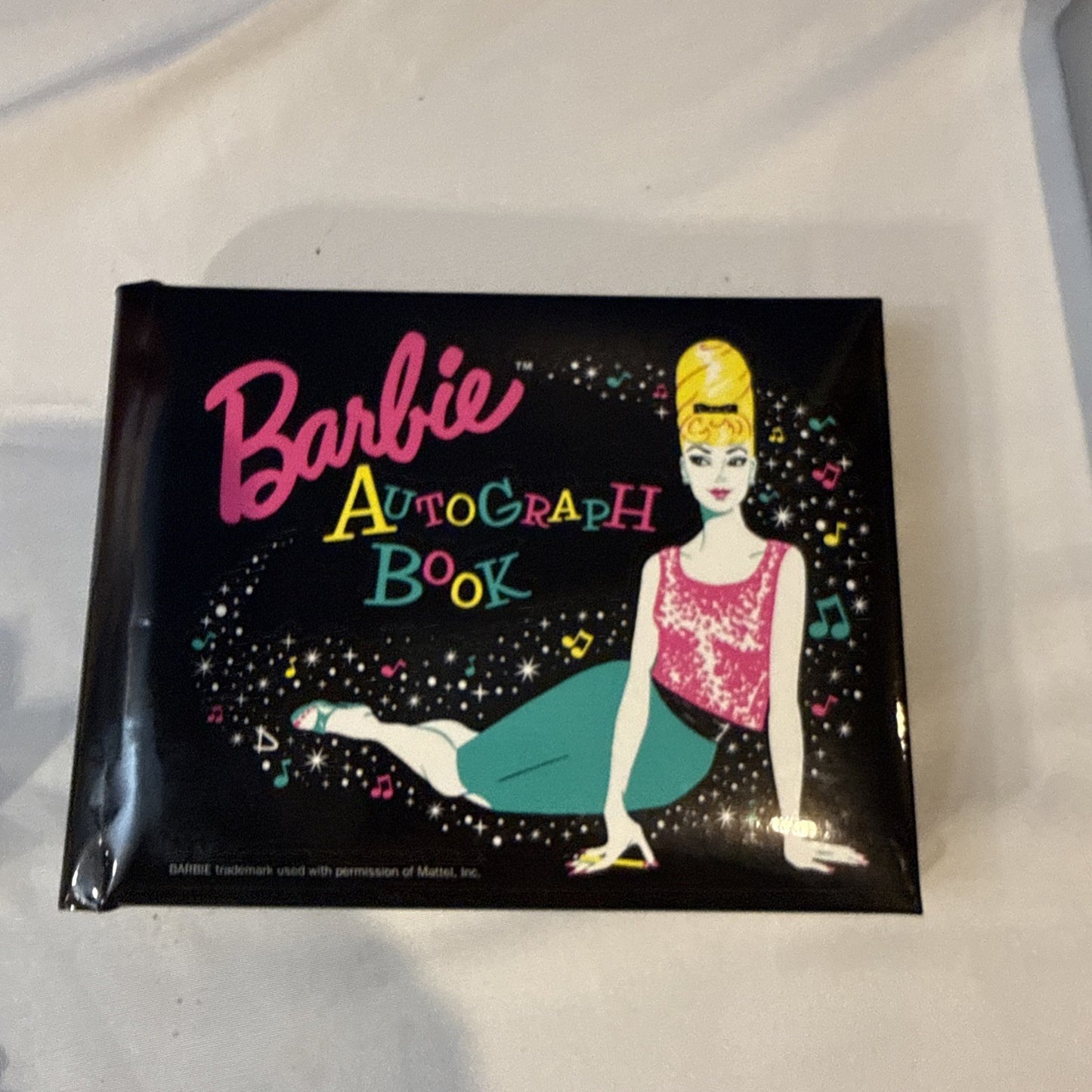 Vintage Barbie Doll Case (1968) with Clothes Accessories & Autograph Book (1996)