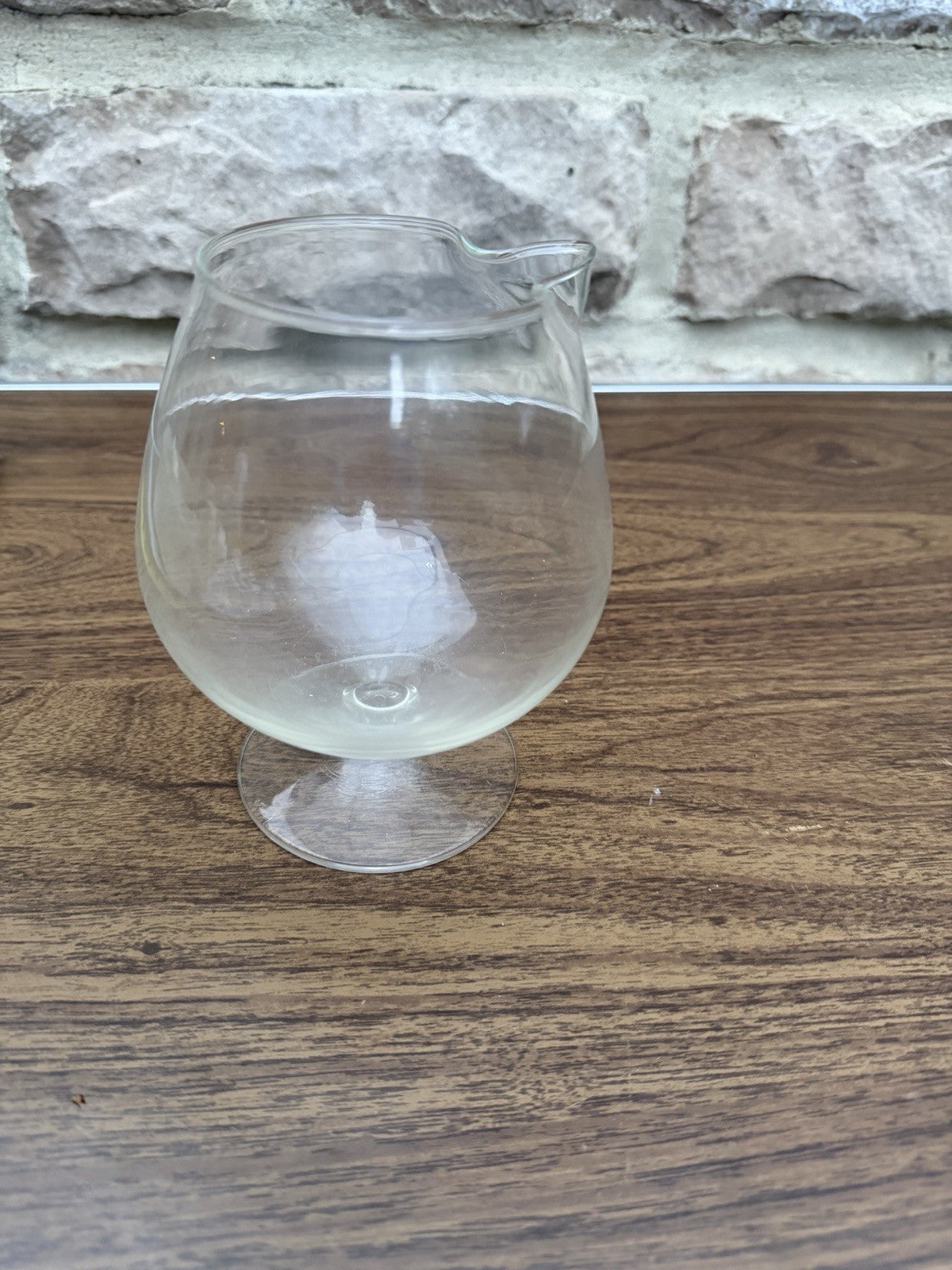 Vintage Glass Brandy Snifter Pour Spout Cognac Barware Glass