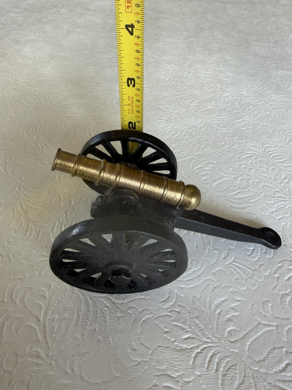 Cast Iron Brass Civil War Cannon Replica With Moving Parts Made In USA