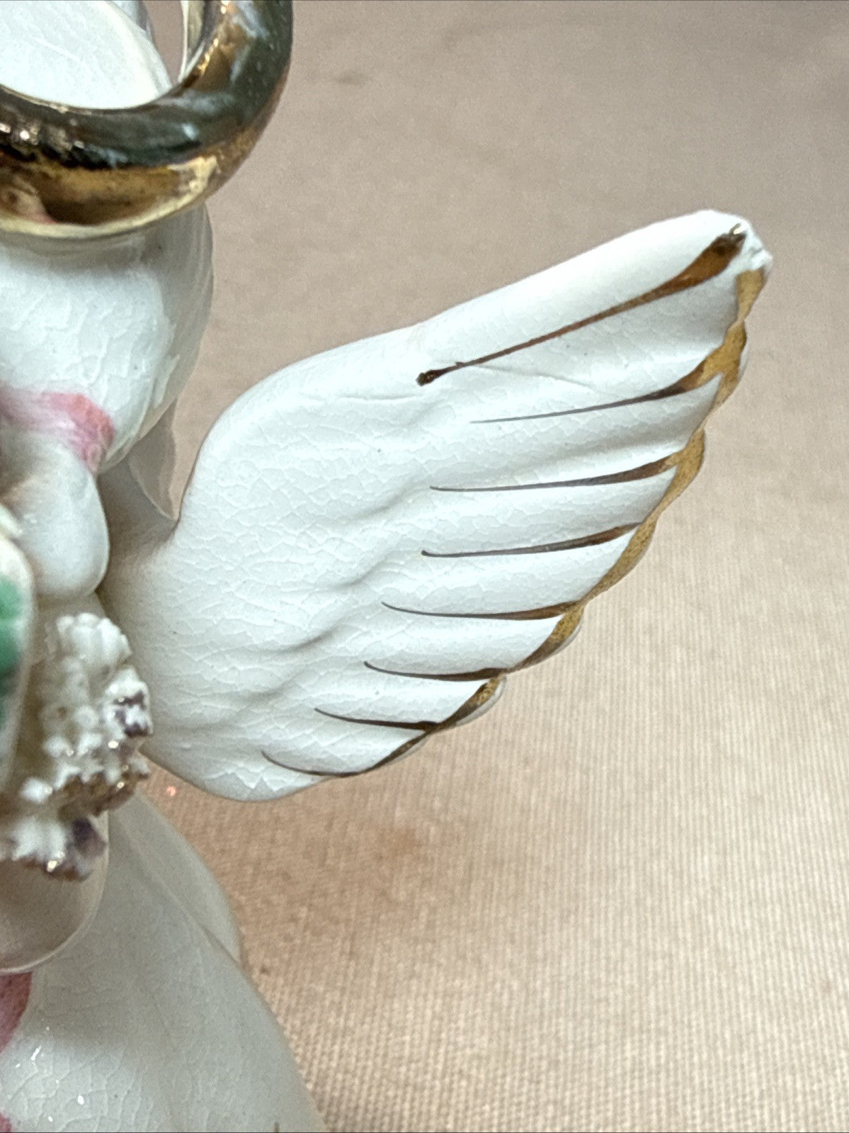 Vintage March Angel Birthday Girl Figurine Japan MB Daniels Highmount 4.5"