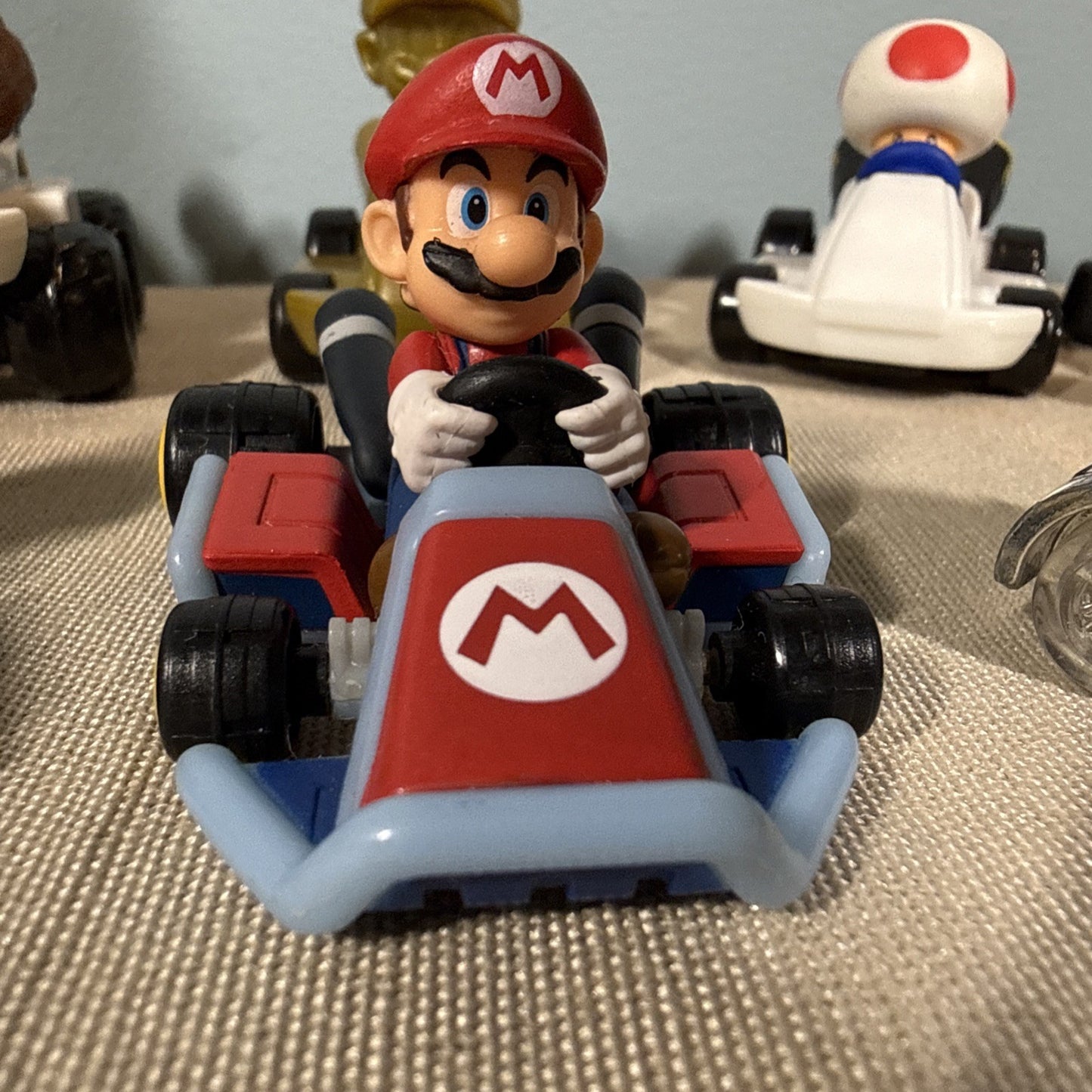 Nintendo Mario Kart Figures Lot of 9 Peach Mario Luigi Toad Donkey Kong Shell