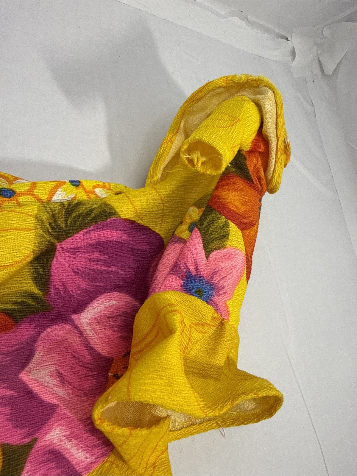 Vintage 1970s Barbie Doll Floral Yellow Housecoat Brunch Gown Outfit
