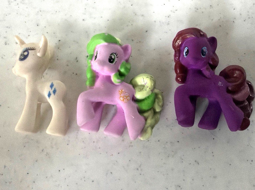 My Little Pony G4 Novelty Eraser Lot Rarity Cheerilee Fizzypop 4 Piece Set Toy