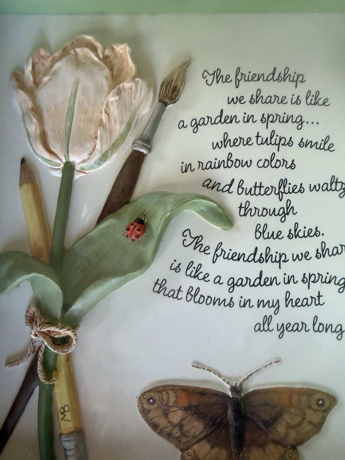 Vintage Hallmark Marjolein Bastin Friendship Art Nature Sketchbook Framed