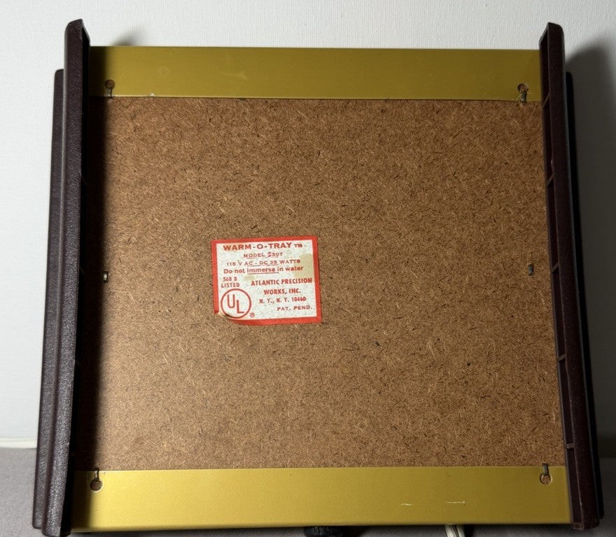 Warm O Tray Model 130T Electric Warming Tray Sunburst Gold