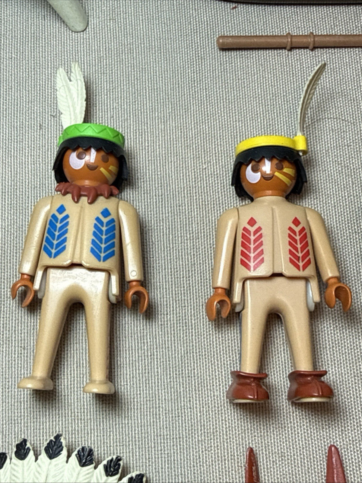 Vintage Geobra Playmobil Western Indian Accessories Lot Weapons Horses Gear