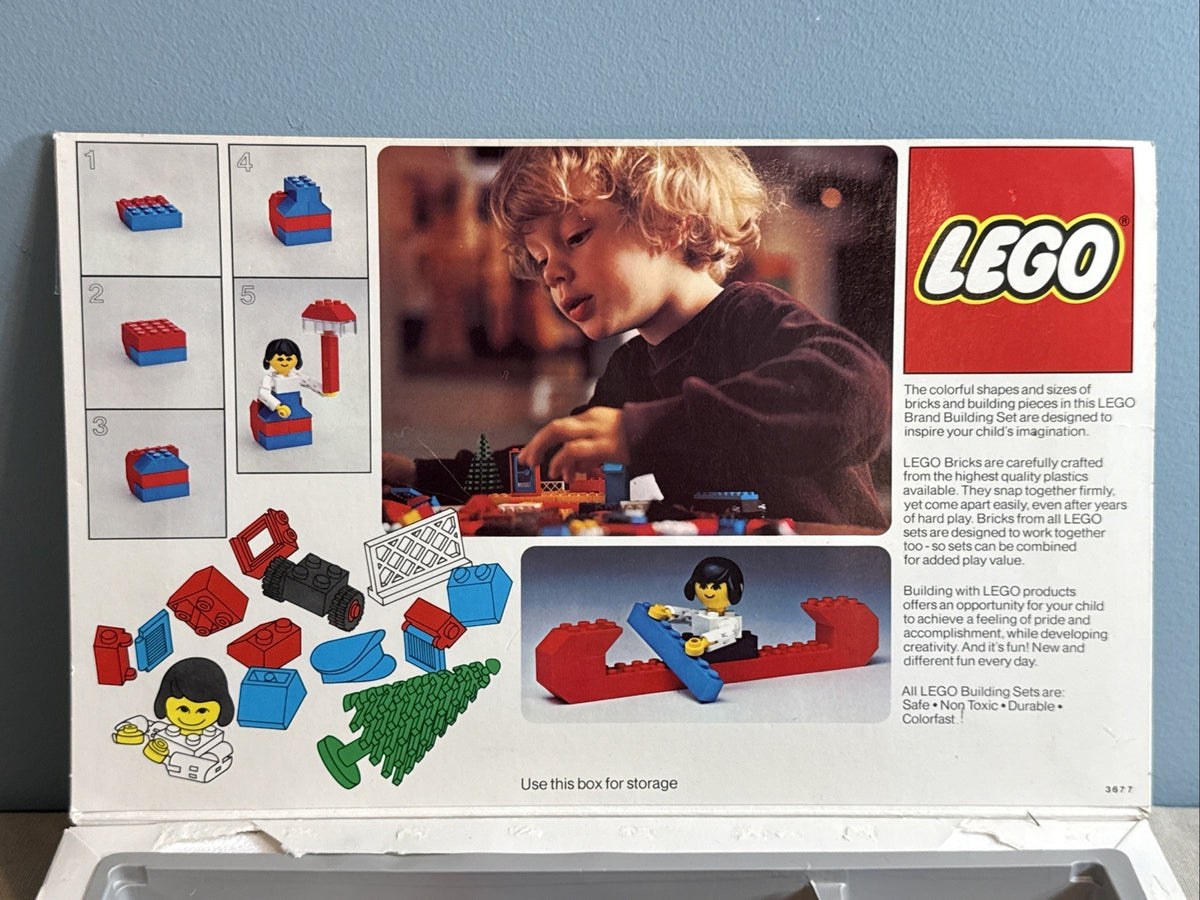 Vintage 1976 LEGO Universal Building Set 111 Original Box Tray Incomplete 45 Pc