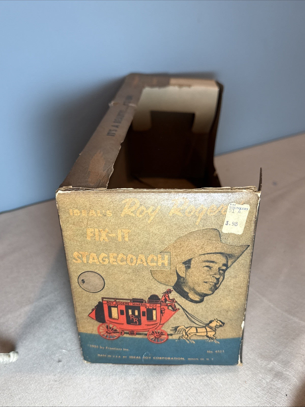 Vintage 1955 Roy Rogers Fix It Stagecoach Ideal Toy Original Box Incomplete set