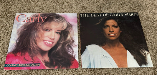 Carly Simon Vinyl LP Lot Coming Around Again Greatest Hits You're So Vain 2 LP