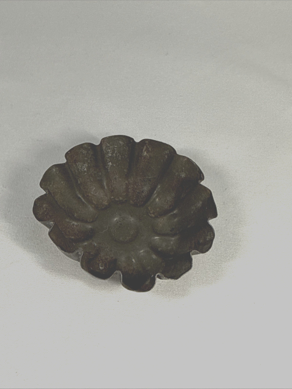 Antique Tin Fluted Pan Mold Scalloped Edges 2” Dollhouse Cookware