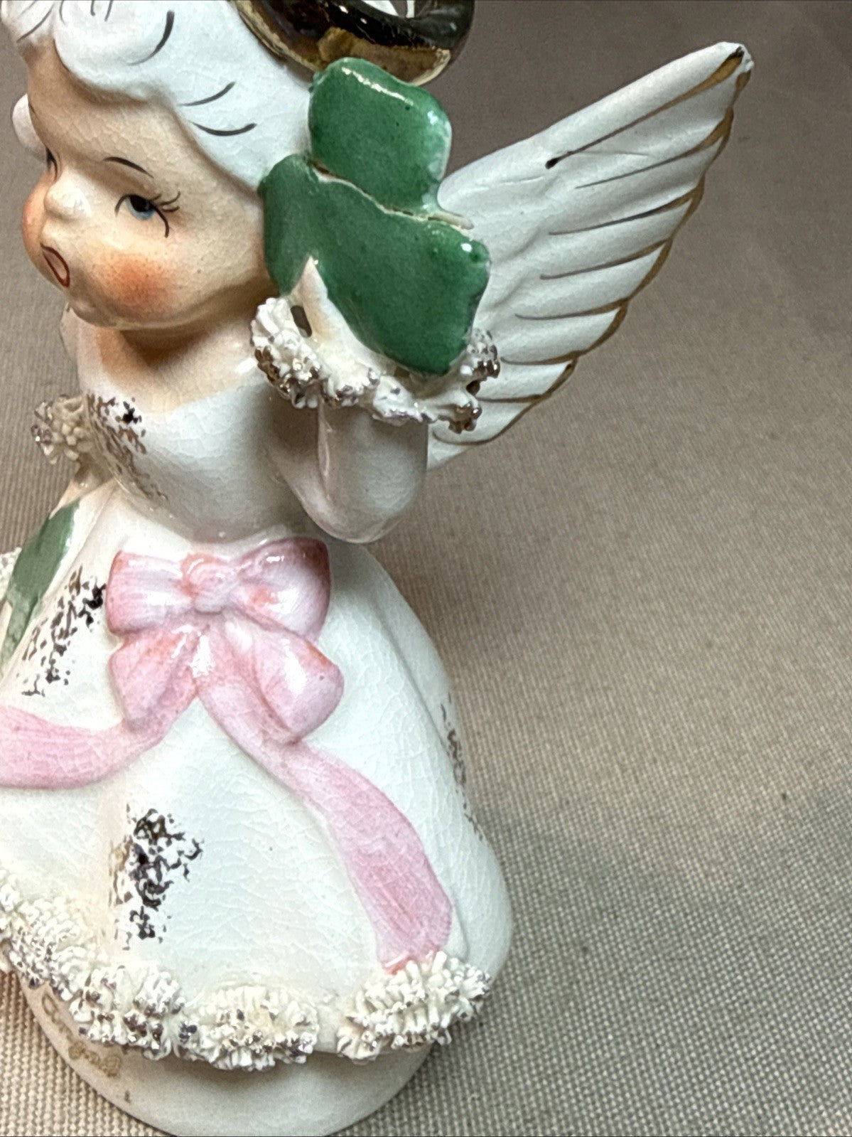 Vintage March Angel Birthday Girl Figurine Japan MB Daniels Highmount 4.5"