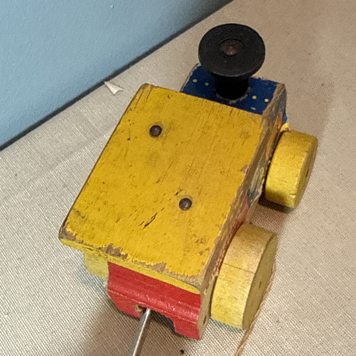 Vintage Fisher Price #215 Choo Choo Train Pull Toy 1950s Wooden Classic