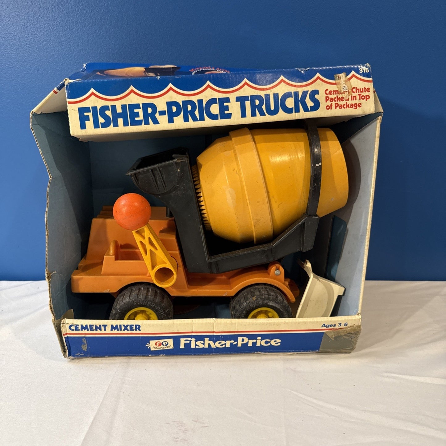 Vintage Fisher Price 315 Cement Mixer Dump Truck 1978 Original Box Toy
