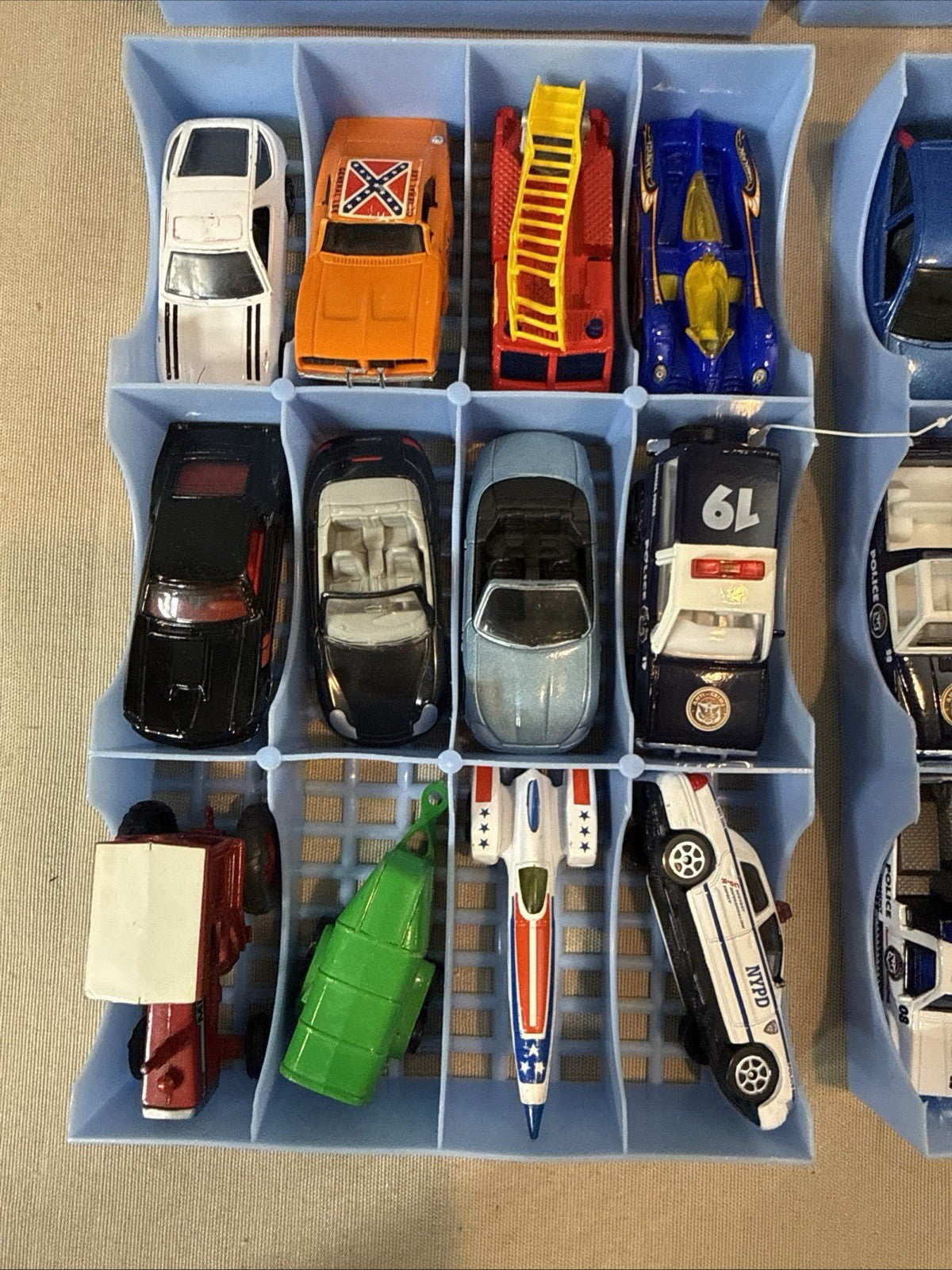 Vintage Tara Toys 48 Car Case Deluxe Diecast Carrying Case + 48 Cars 1980s-2000s