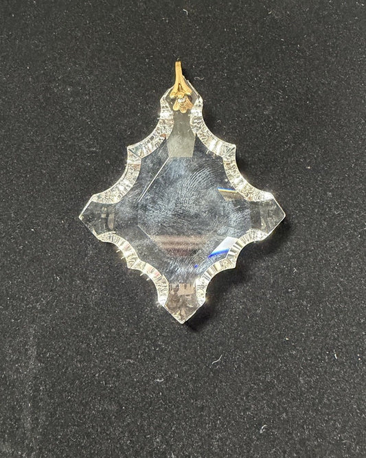 Vintage Cut Crystal Chandelier Prism Pendant Starburst Suncatcher Ornament 3 Inc