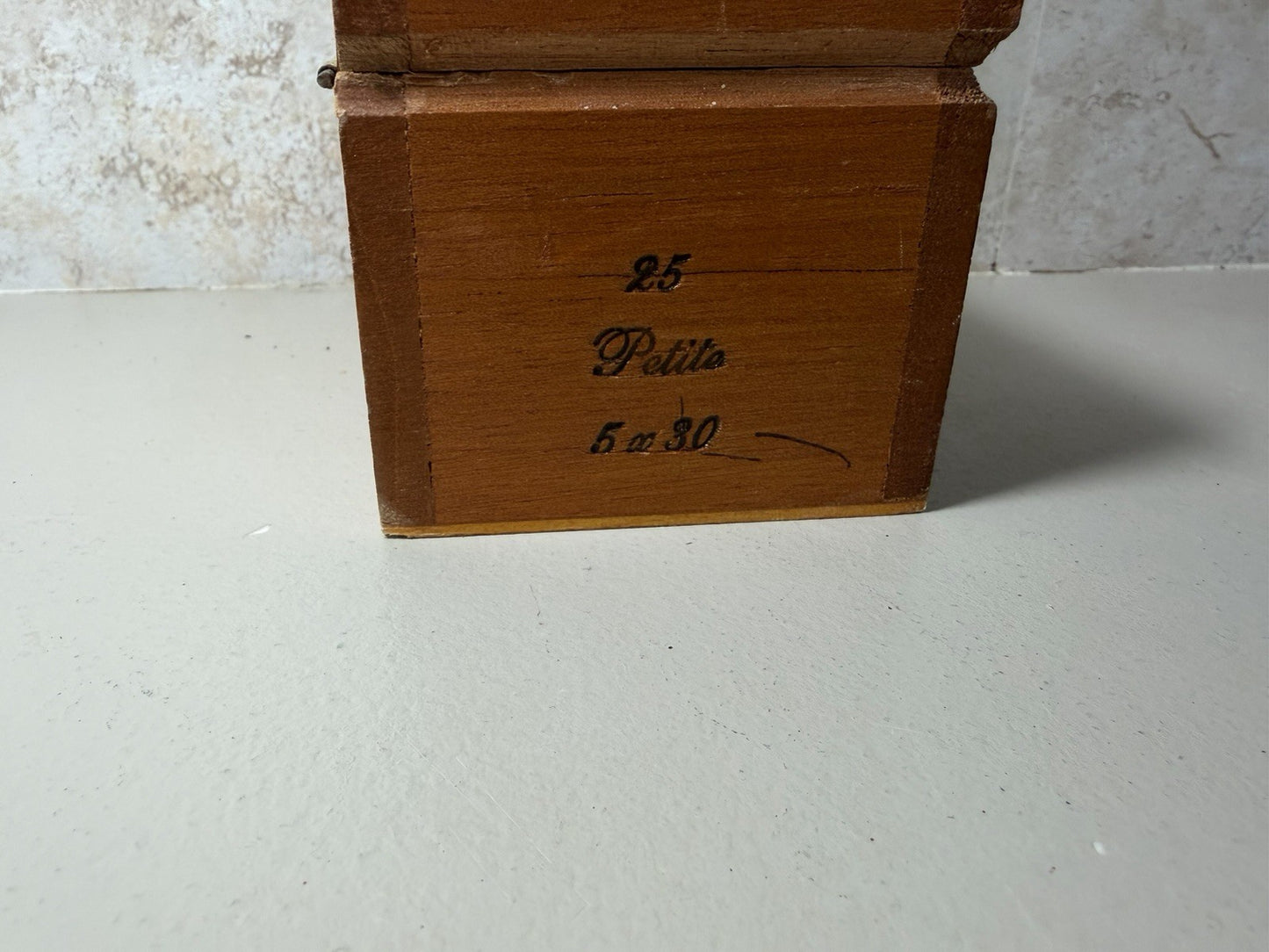 Heaven Like No Taste on Earth Cognac Petite Empty Wood Cigar Box Vintage