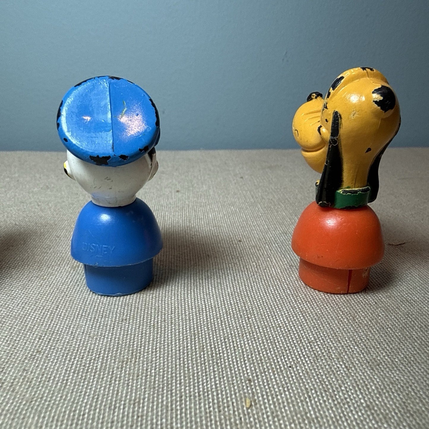 Vintage ILLCO Disney Little People Mickey Pluto Donald Lot